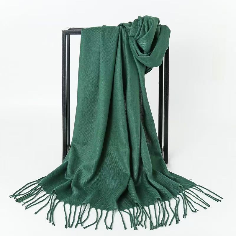 Y2086 cotton and linen Korean style solid color scarf women's summer shawl