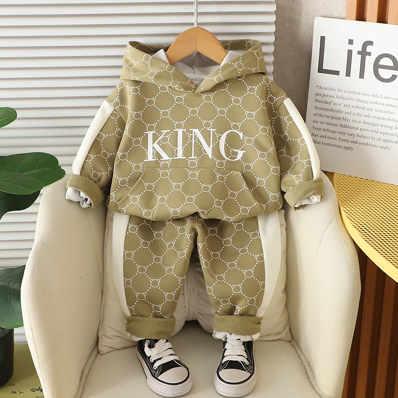 winter warm Designer Kids Clothing 2025 New Kids 2-Piece Set, Boys Girls Korean Style Fashion Long Sleeve Tracksuit, Casual Infant Outfit Free Shippin