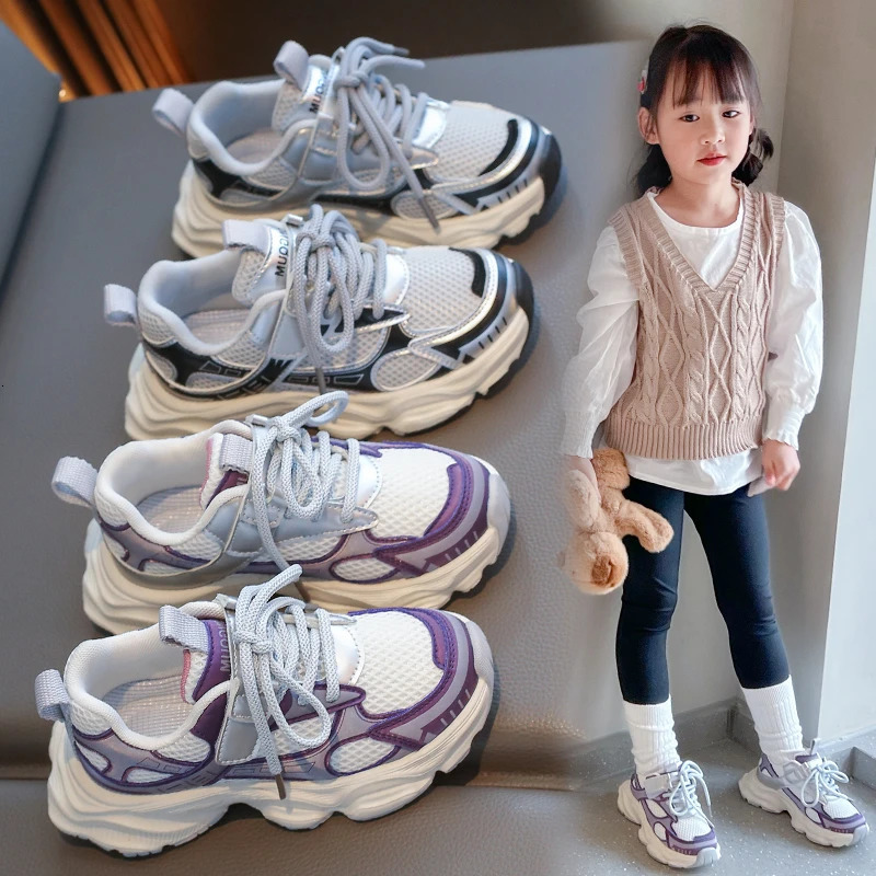 Boys shoes spring childrens sports shoes girls dad shoes baby shoes breathable mesh shoes 251017