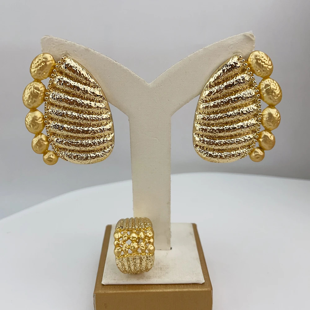 Brazilian Simple Style Big Bold Necklace Quality African Bride Jewelry Set For Women Party Gifts FHK22874 251016