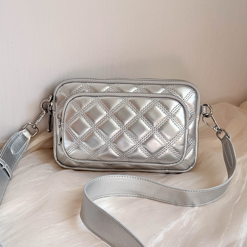 Luxury Brand Designer Bag 2025 New Women's Bag Quilted Chain Bag Korean Fashion Women's Shoulder Crossbody Bag Small Square Bag