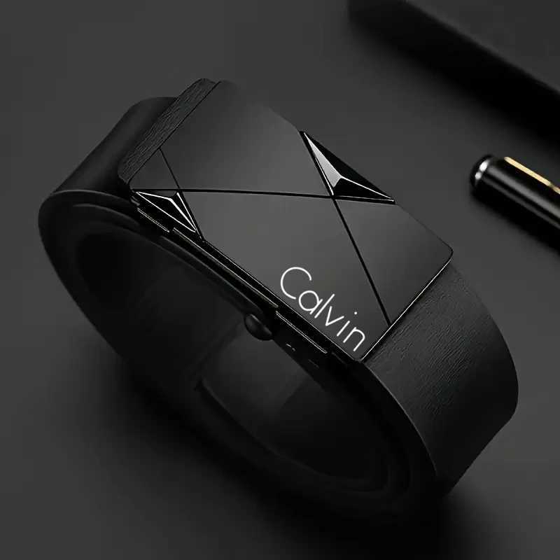 Stylish Mens PU Leather Belt Fashion Belts for Daily Life Leisure Party Festival Work and Business Automatic Buckle W251018