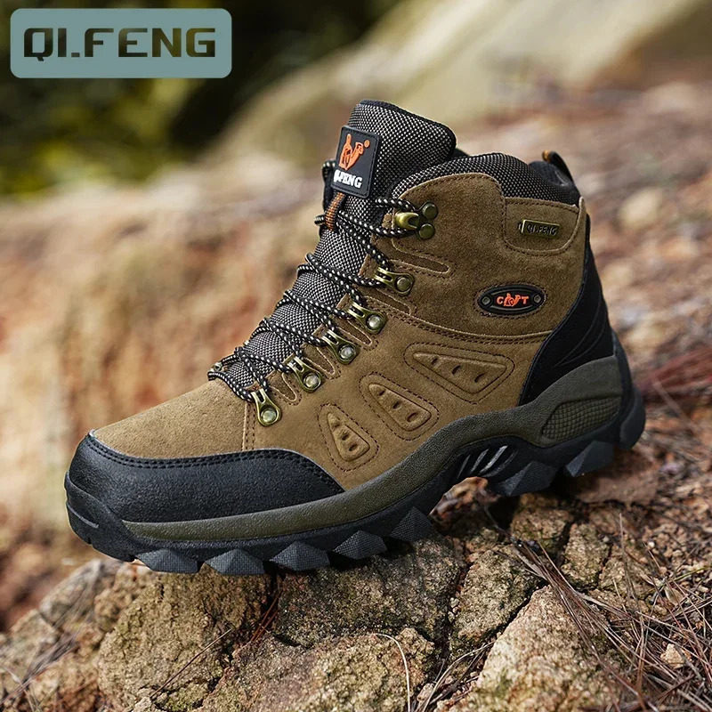 PLUS SIZE Unisex HighTop Adventure Sneakers Durable Grip NonSlip LaceUp Comfort Ideal for Outdoor Hiking Boots Men Footwear 251014