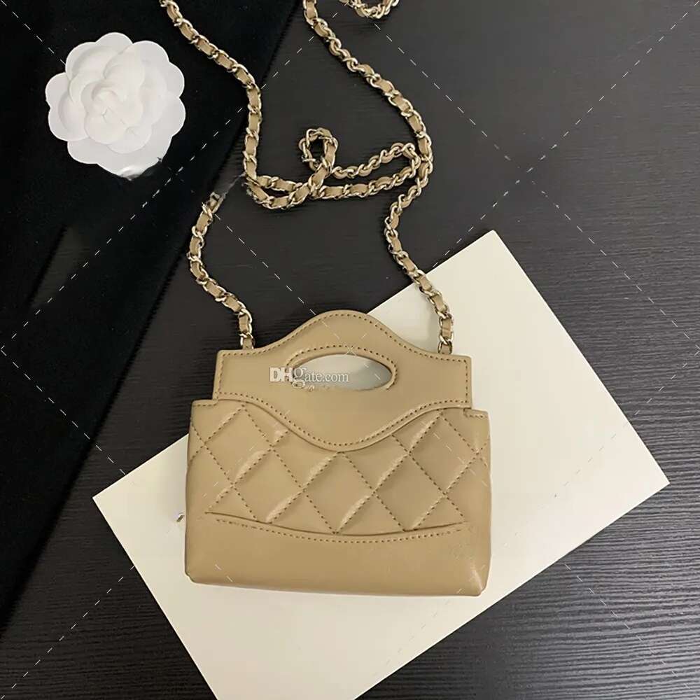 10A mirror quality mini makeup chain 12cm designer crossbody sheepskin shoulder bag for women