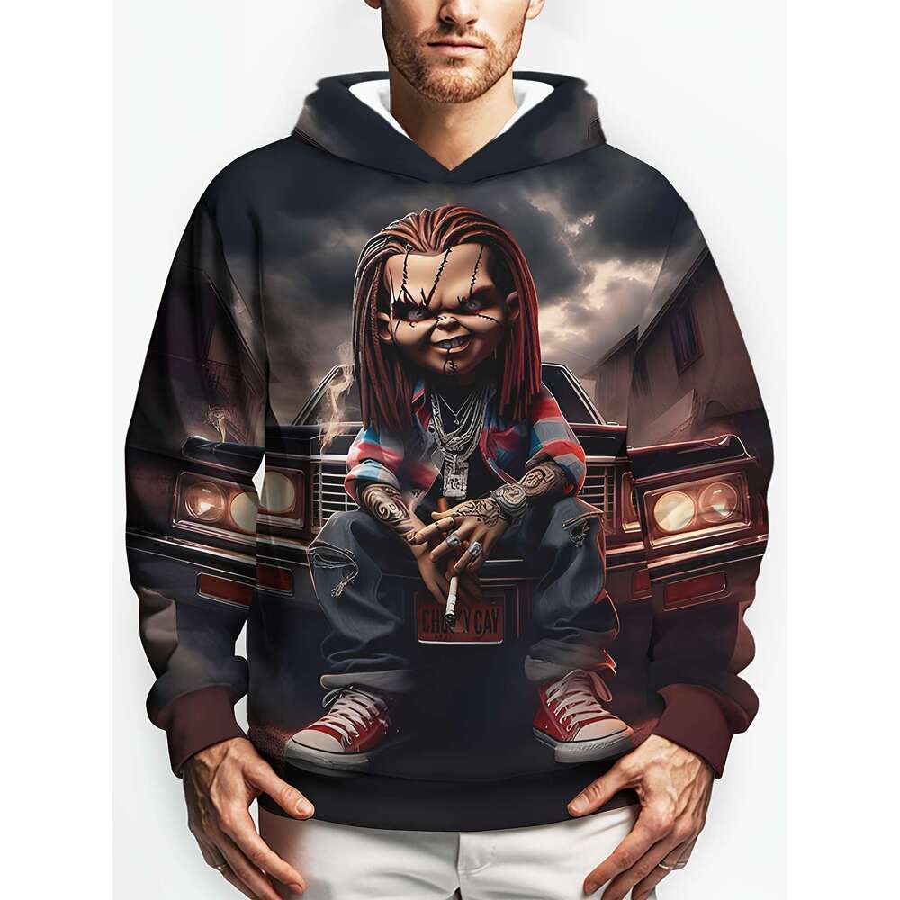 Halloween Men's 3D Digital Print Fashion Personality Sweatshirt