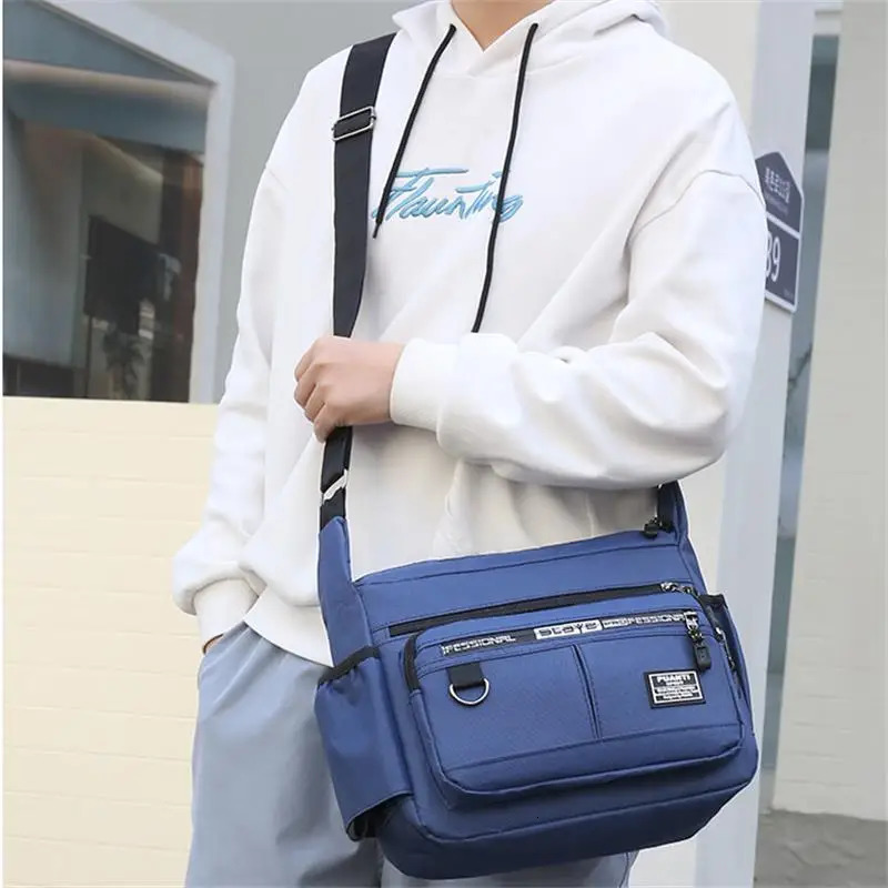 Mens Messenger Bag Crossbody Shoulder Bags Men Small Sling Pack For Work Business Waterproof Oxford Packs Satchel Purse 251014