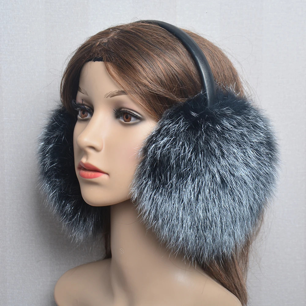 Women Winter Warm Fox Fur Earmuffs Fashion Lady 100 Natural Fox Fur Ear Muffs Thermal Girl Fox Fur Earmuff 251014