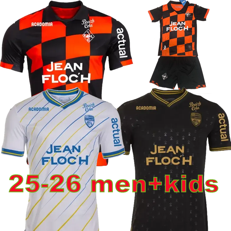 25-26 FC Lorient Football Jersey 2025-2026 Home and Away Match GRBIC HAMEL LE FEE RADOVANOVIC DELAPLACE WISSA BOISGARD BOZOK ABERGEL FONTAINE Football Jersey Boys 2XL