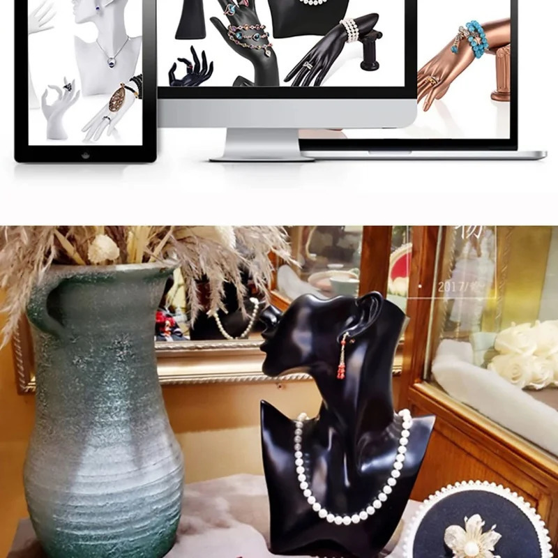 Jewelry Mannequin Display Resin Display Stand Bust Boutique Earring Holder Organizer for Show Jewelry Necklace Earrings 251016