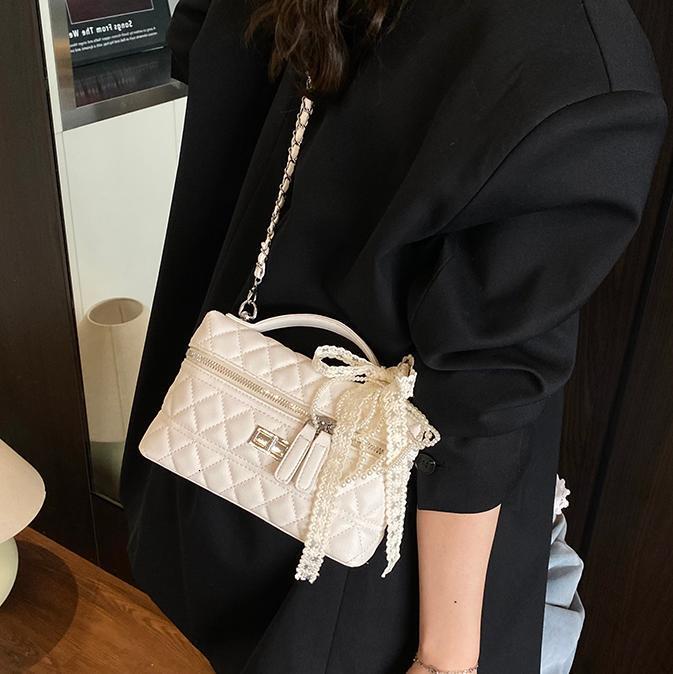 Luxury Brand Designer Bag High-End -Style Box Bag For Women 2025 New Hot-Selling Quilted Chain Shoulder Bag Trendy Versatile Small Square Bag