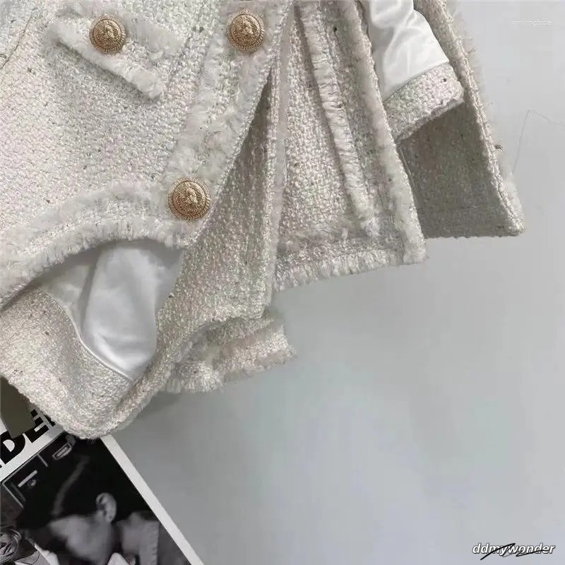 Ladies Jacket: Elegant Women's Short Tweed Coat - French Style, Casual Outerwear, High-Quality Fabric For Daily Use Ddmywonder