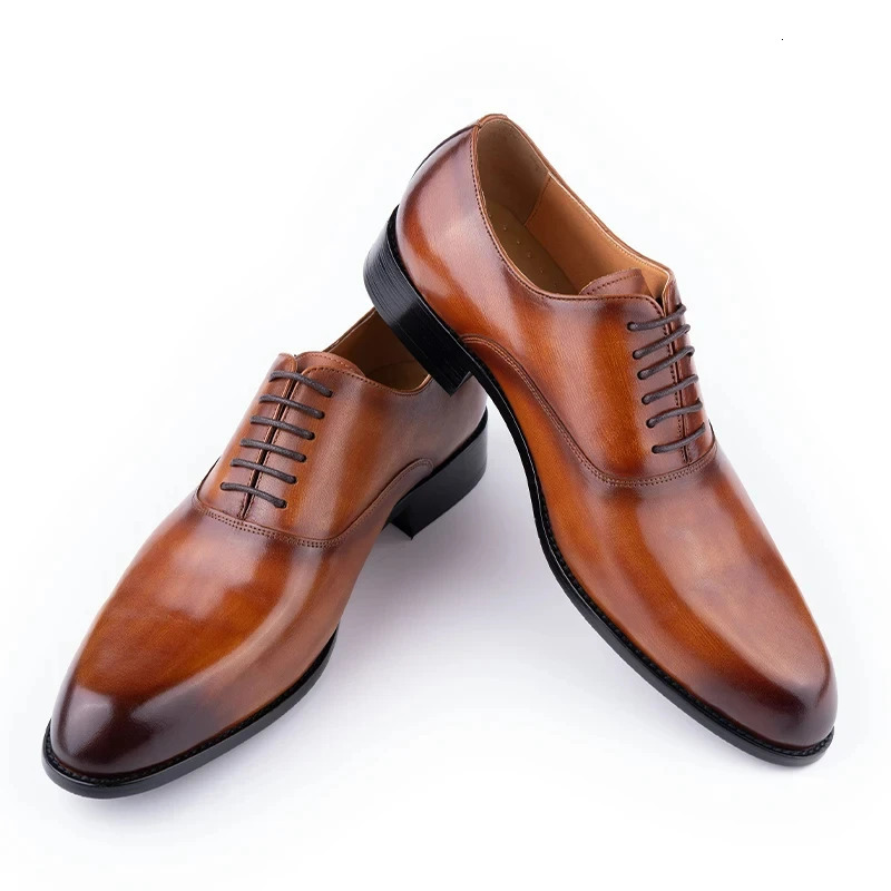 Elegant Men Leather Dress Shoe Sapato Social Masculino Party Office Suit Matches Comfortable Handcrafted Business Mans Footwear 251017