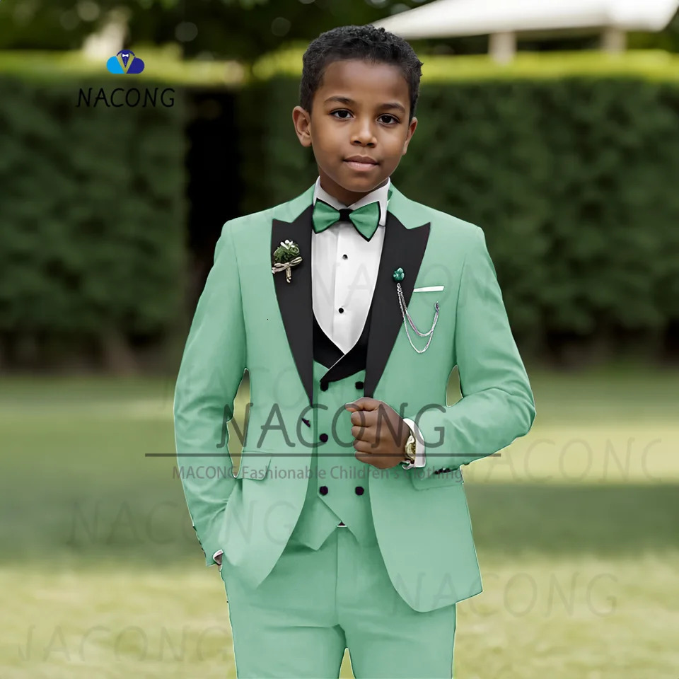 Boys Suit Slim Fit Custom Tuxedo Lawn Wedding 3 Piece 251017