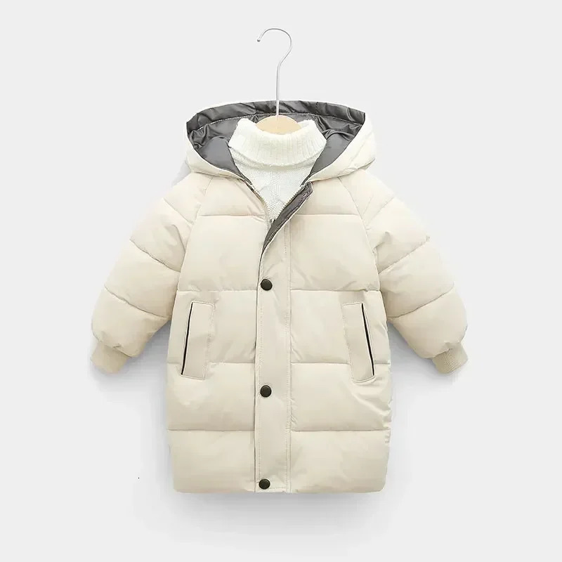 Children Down Outerwear Winter Kids Clothes Boys Girls CottonPadded Parka Coats Thicken Warm Long Jackets 251017
