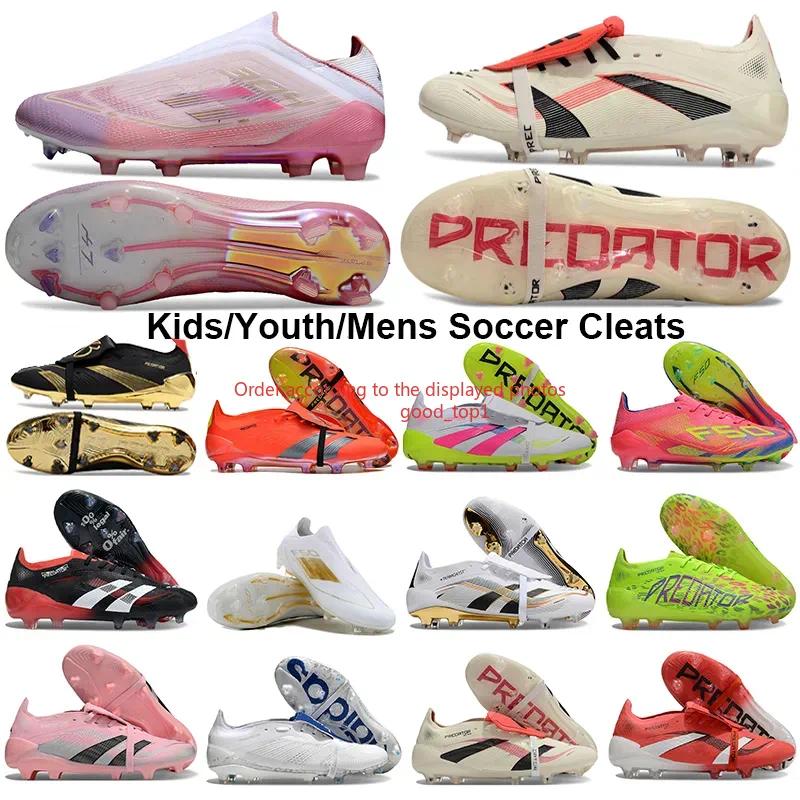 Kids Youth BelliGold Belinghams Soccer Cleats Praditor 25 F 50 Elite Foldover Tongue Jude Bellingham Kaka Praditor 2025 Predstrike Pack Football Boots Soccer Shoes