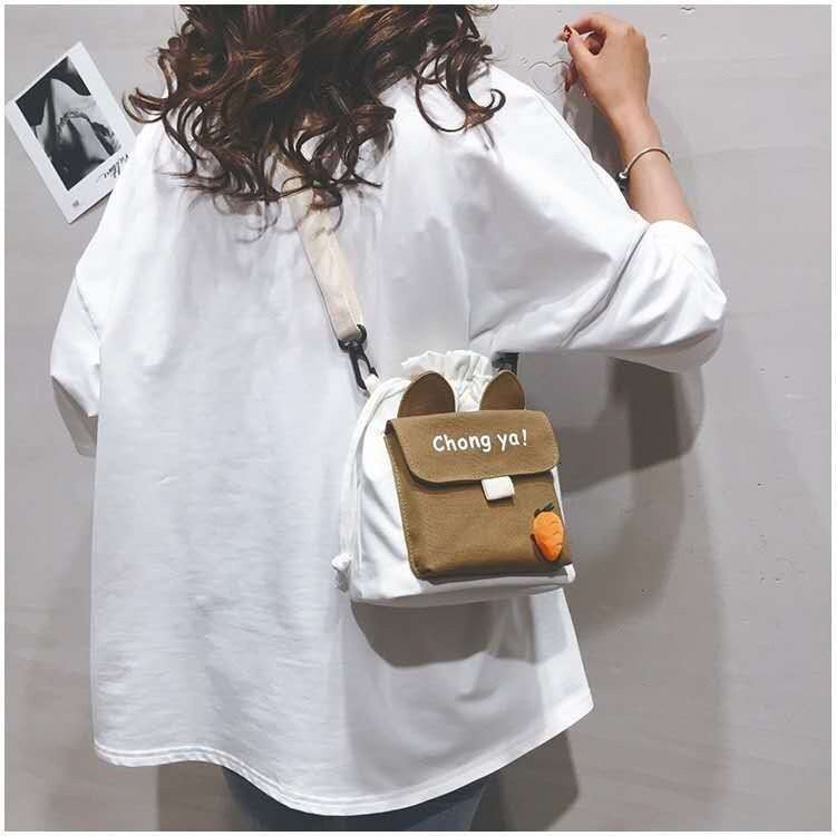 Designer Women's Canvas Small Bag New Japanese Crossbody Bag Cute Student Hot Selling Trendy Art Shoulder Bag