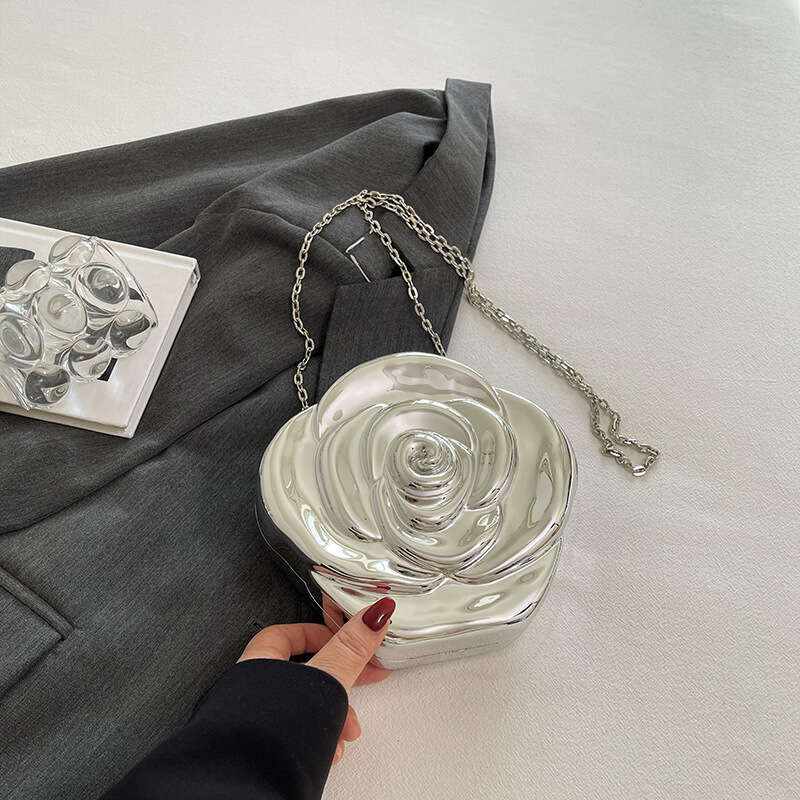 Designer Bag Luxury Bag Carefully Selected Fashionable Rose Flower Acrylic Hot-Selling High-End Feel Coin Shoulder Bag Purse Lipstick Crossbody Handhe