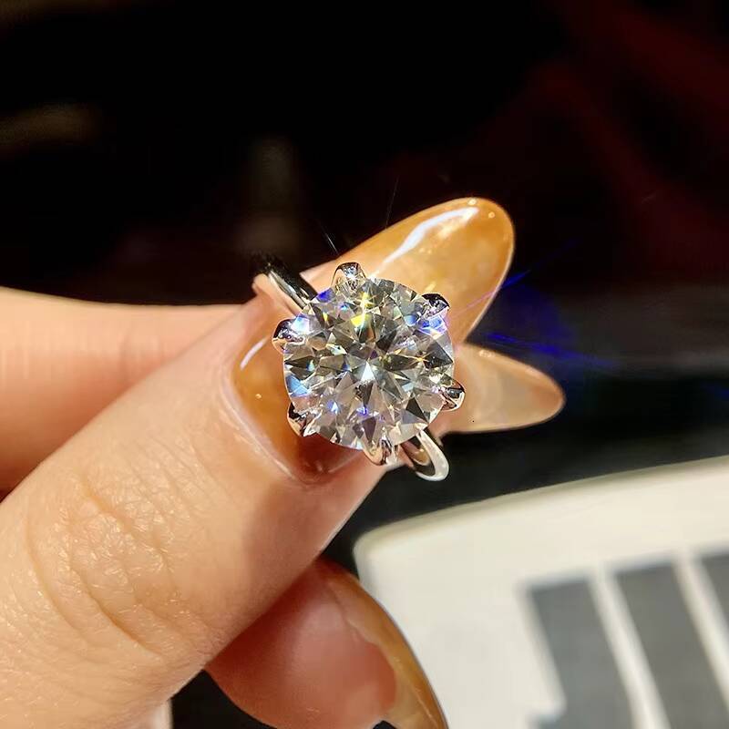 Real 925 Sterling Silver Gemstone Womans Diamond Ring Moissanite Solitaire Rings for Women Engagement Luxury Fine Jewelry