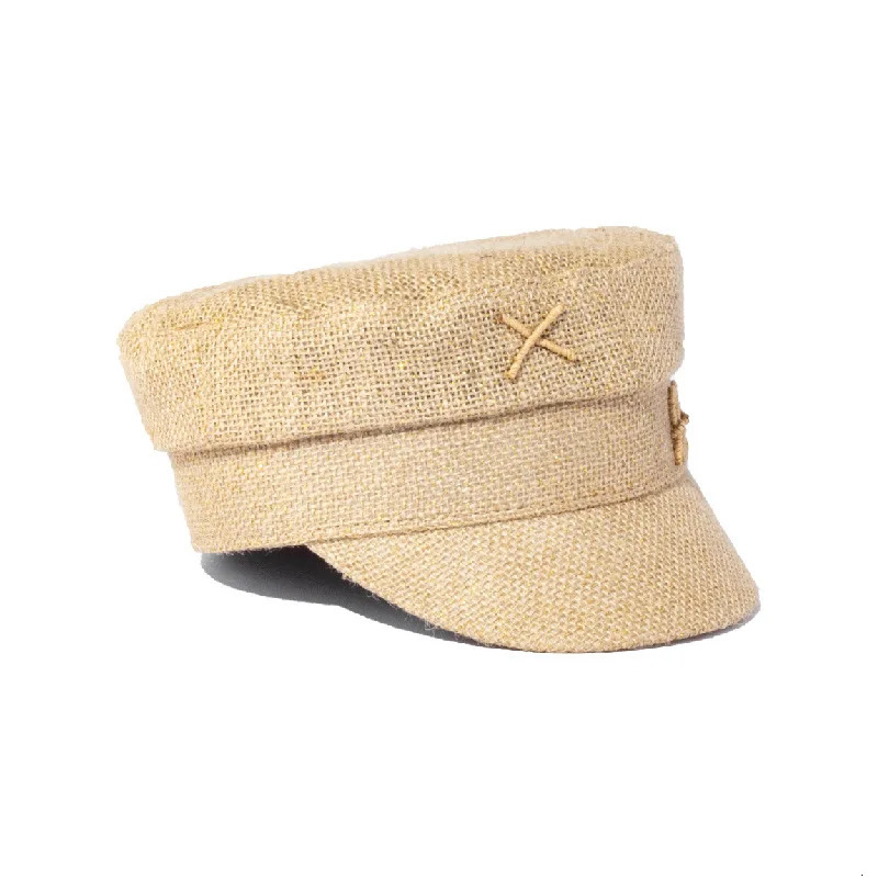 Stylish sboy Cap for Women Woven Straw Hat with Large Head Circumference 251017
