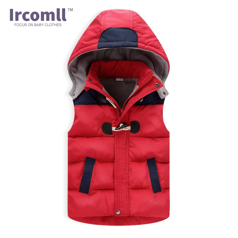 Winter Kids Waistcoats Children Vest Warm Hooded Coat Infant sleeveless Jacket Cotton Kid Clothe Boy Girl Outwear 251015