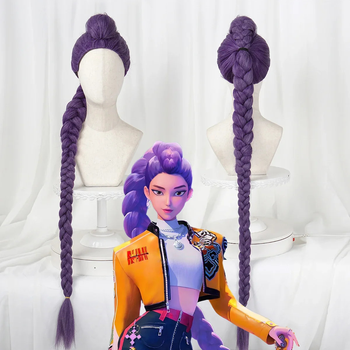 Saja Boys Jinu Baby Abby Mystery Romance Wig Kpop Demon Hunters Mira Rumi Zoey Cosplay Free Wig Cap Halloween Costume Props 251017