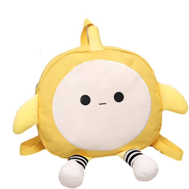 Designer's new fashionable large capacity cartoon canvas bag, cute egg party backpack, casual fashion hot selling small crossbody bag