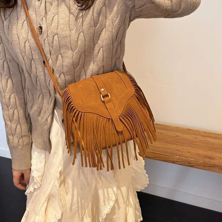 Designer Bag Luxury Bag New Niche Design Shoulder Bag Tassel Bohemian Style Crossbody Fashion Matte Shoulder