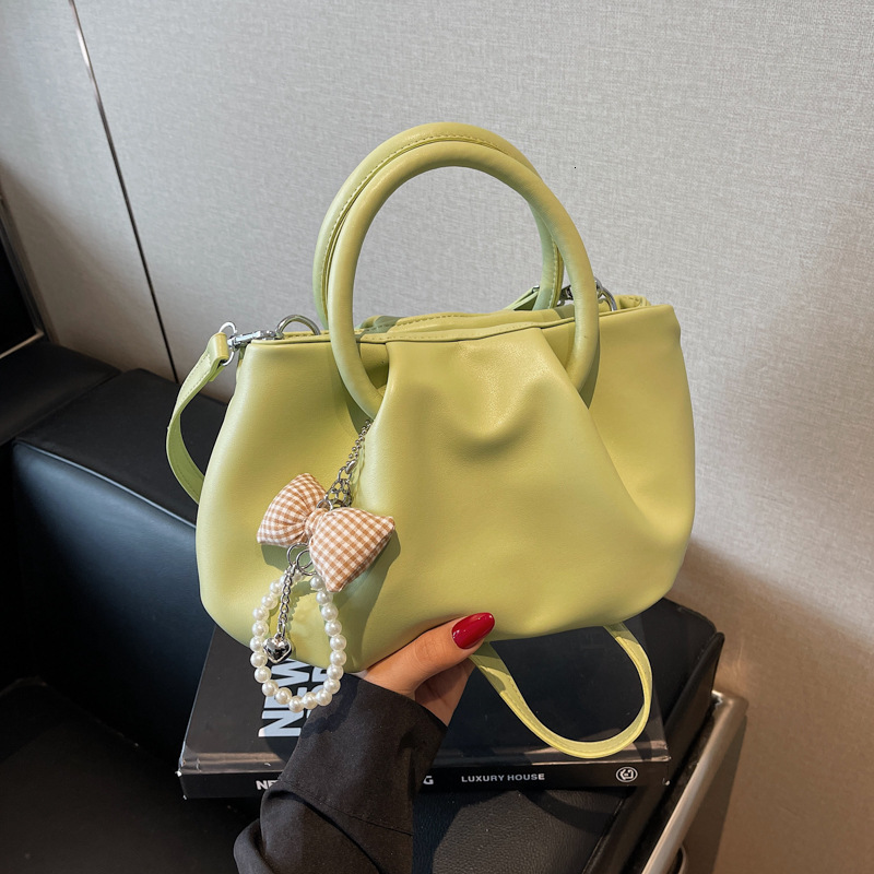 Luxury Brand Designer Bag French Style Pleated Cloud Shoulder Bag For Women 2025 New Fashion Soft Leather Handbag Basket Bag Solid Color Crossbody Bag