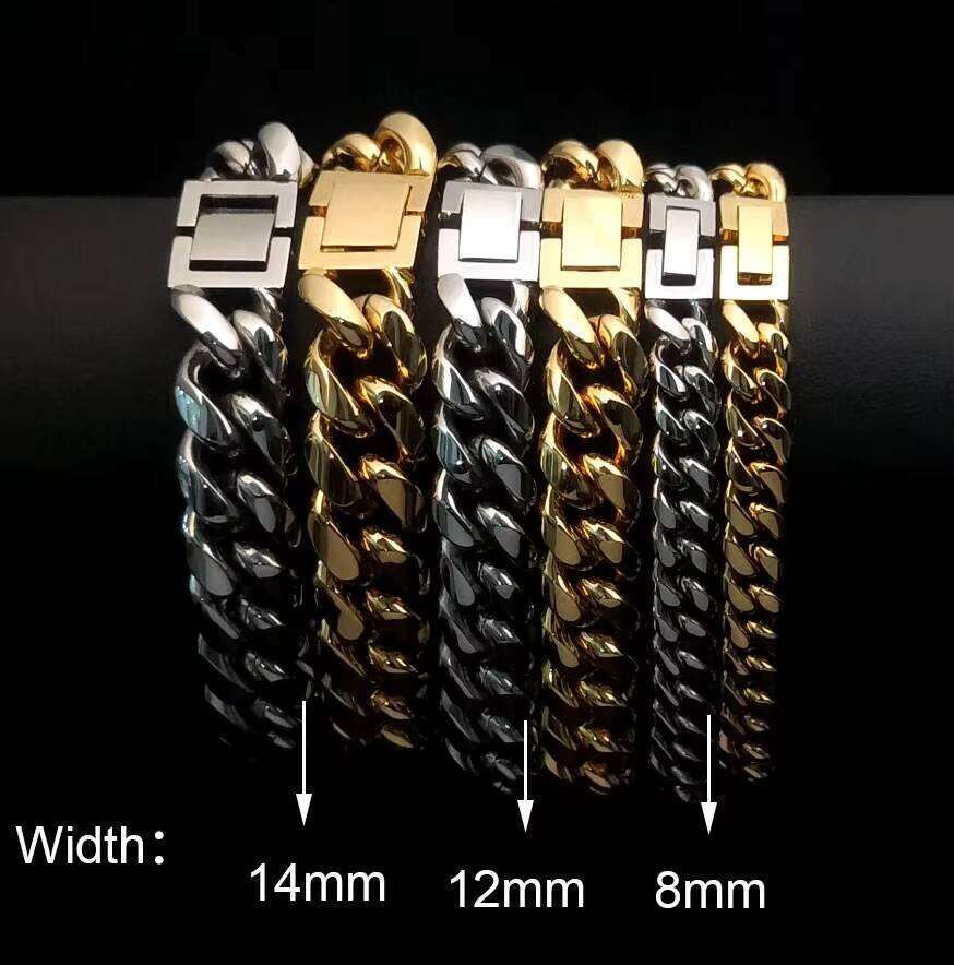 Wholesale Mens sterling silver Cuban Link Necklace Jewelry Cadenas De Hombre Hip Hop Gold Plated Chain