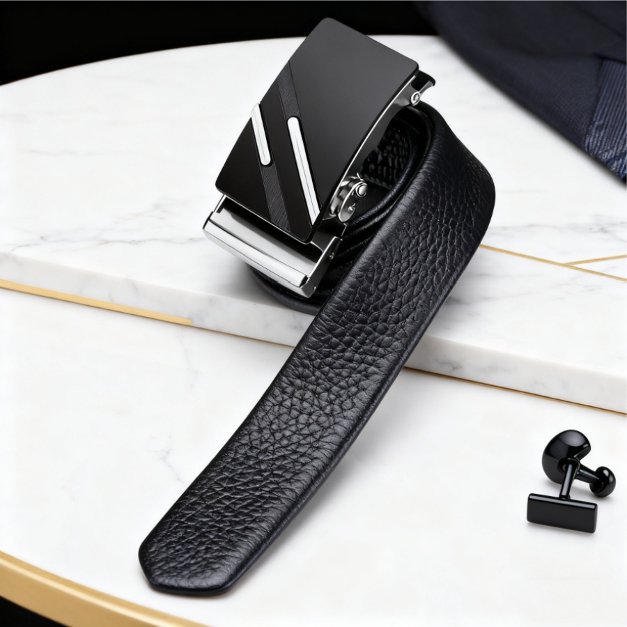 Chic Unisex Elegant Leather Straps With Smart Fastening System: A Versatile Grooming Item Suitable As An Impressive Father's Day Offering