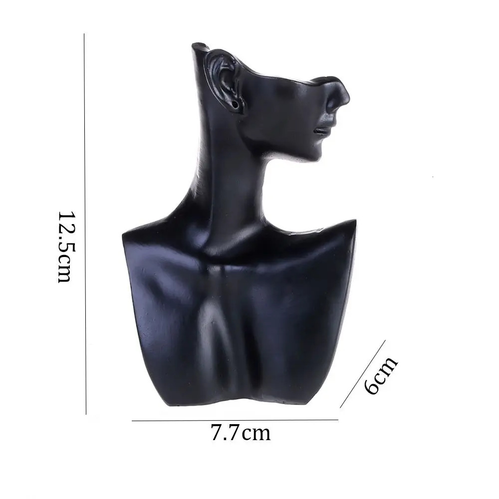 Resin Mannequin Jewelry Display Stand Head Bust Portrait Side Face Mannequin Jewellery Storage Rack Holder Unique 251016