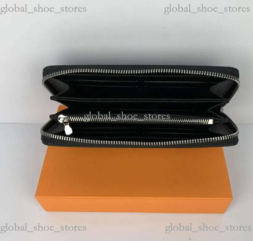 Fashion Women Clutch Genuine Leather Wallet Single Zipper Wallets Lady Ladies Long Classical Purse With Orange Box Card