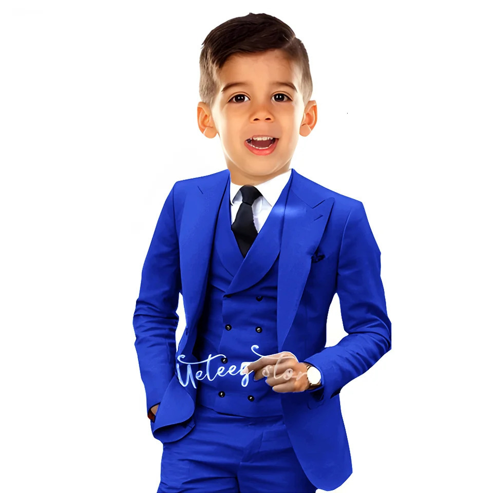 Boys Suit Orange Wedding Attire Tuxedo Party Ceremony Dress Suit for Kids Formal Custom Blazer 3 Piece Set 251017