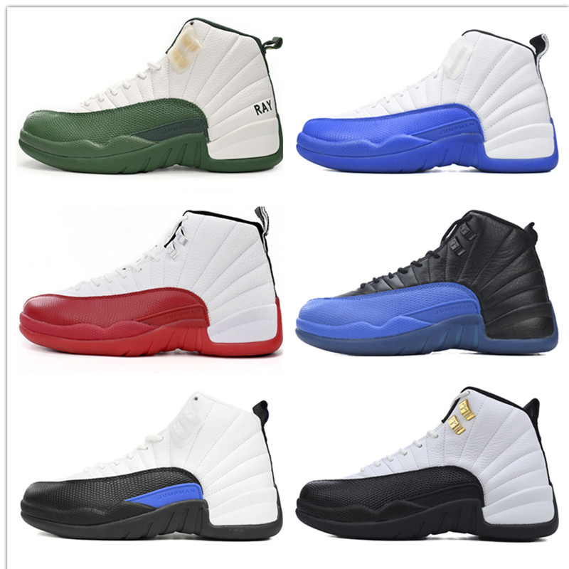 12S French Blue Women Mens Sneakers Blueberry Red Orchid Game Royal Shoes Black Cat White Cement Fear Taxi Trainer Sport Shoes US13