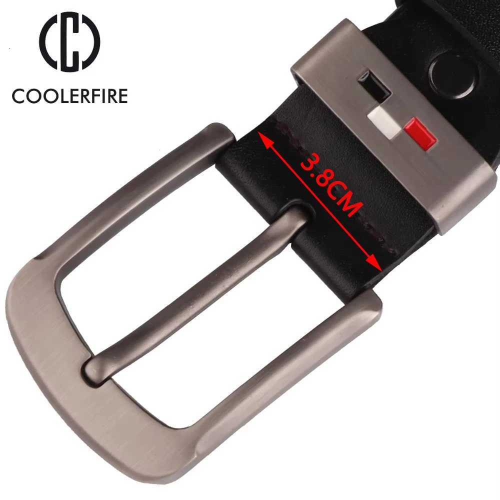 COOLERFIRE New Men genuine leather belts high quality vintage style male strap classic jeans leather belts for men 051 W251018