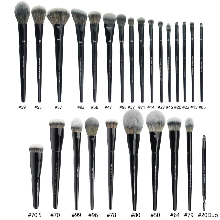 51626pcsset Black Powder Makeup Brushes Angled Sculpting Foundation Face essential cosmetic tools Eyeshadow Eye Make Up Brush 251015