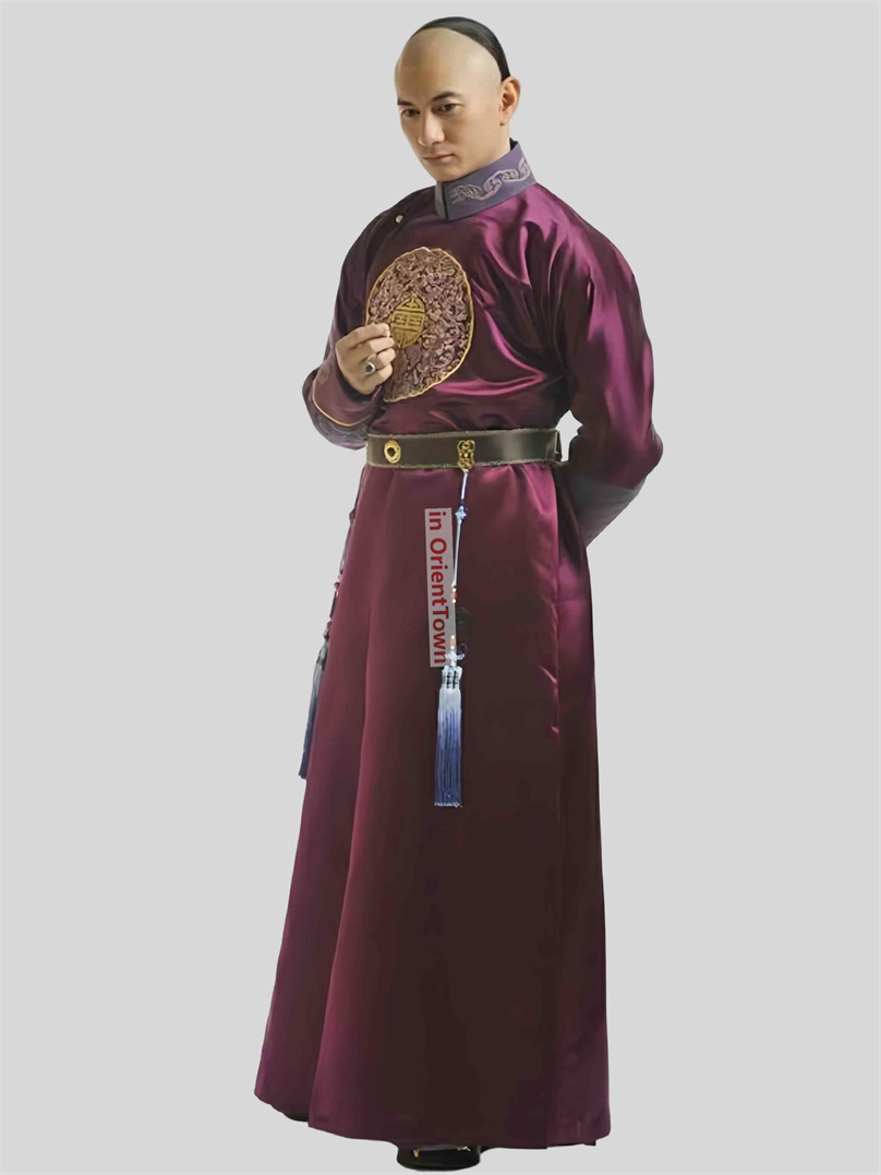 Forbidden City Qing Dynasty AgeBeile Prince Costume Manchu Emperor Robe Photo Studio Royal Family Gown in OrientTown FE044