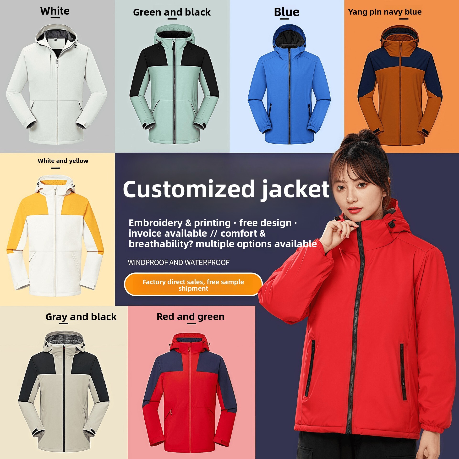 Custom Embroidered And Printed Designer Hoodie Jacket Tracksuit Men Polo Veste Coat Logo Outdoor Windproof Waterproof Jacket For Autumn And Winter, St