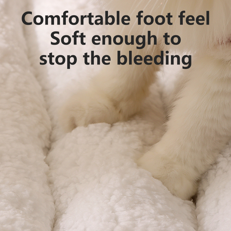 Unnel Cat Bed & Mat 2-in-1: Multi-size customizable. Made of lamb wool-like fabric, it is a winter warm, removable and washable dog bed & mat. Product