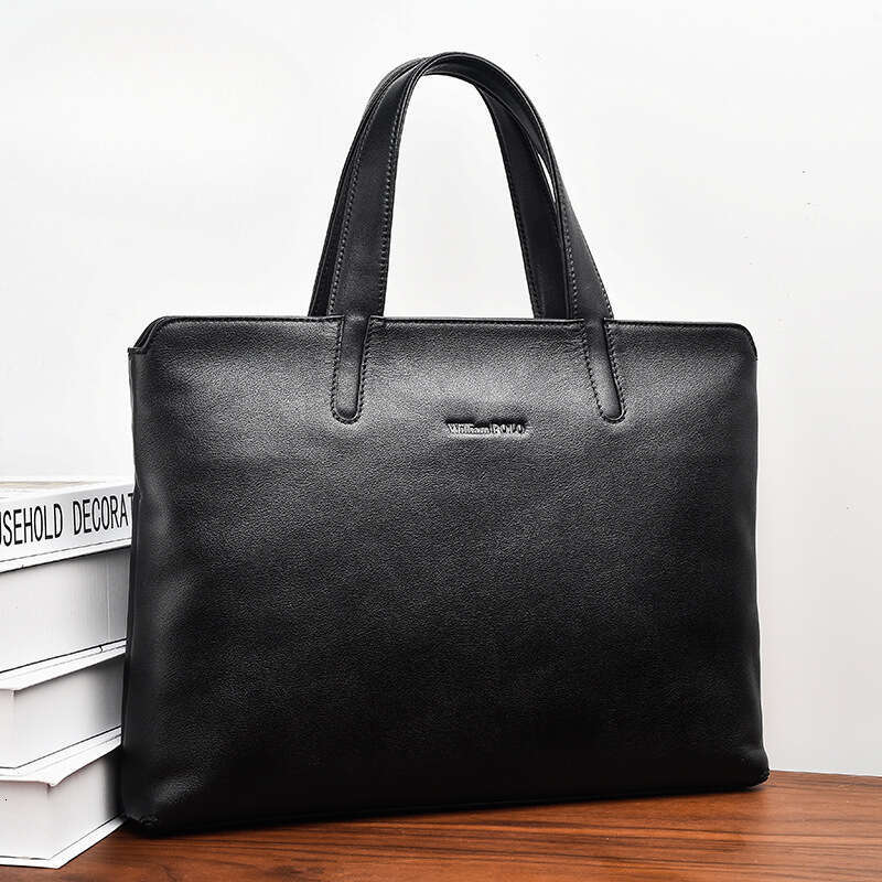 Luxury bag King Briefcase Men s Fashion inch Business Notebook Leather Large Capacity Handbag