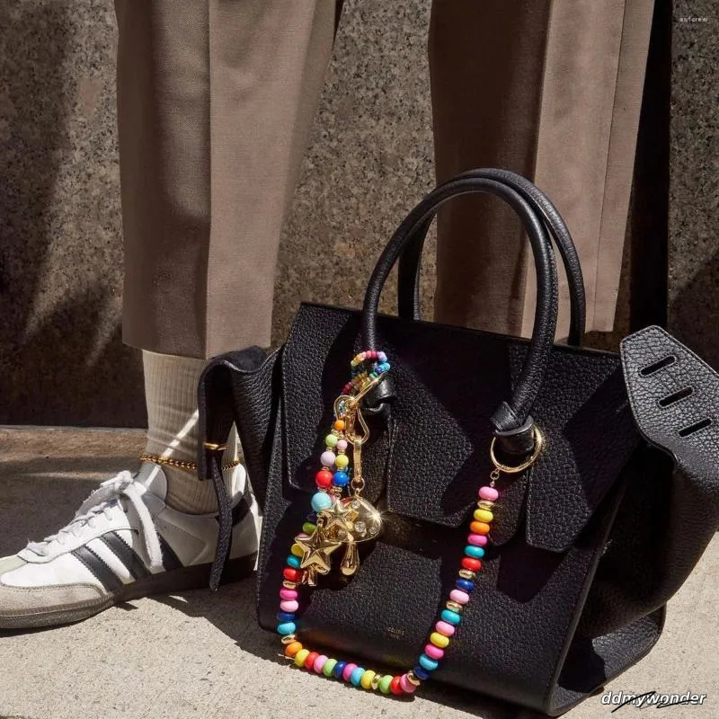 Colorful Hand Woven Keychain: Bohemian Bag Hanging Pendant With Bead Accents, DIY Accessories Ddmywonder