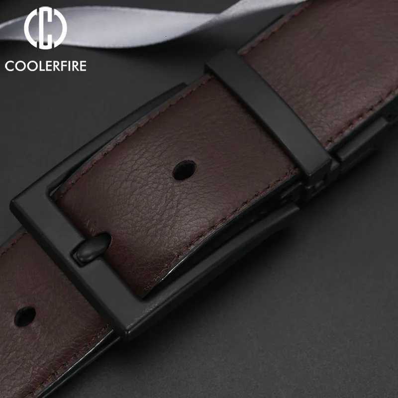 Men Belt Business Dress Belts for Men Genuine Leather Belt Reversible Buckle Brown and Black Fashion Work Casual HQ111 W251018