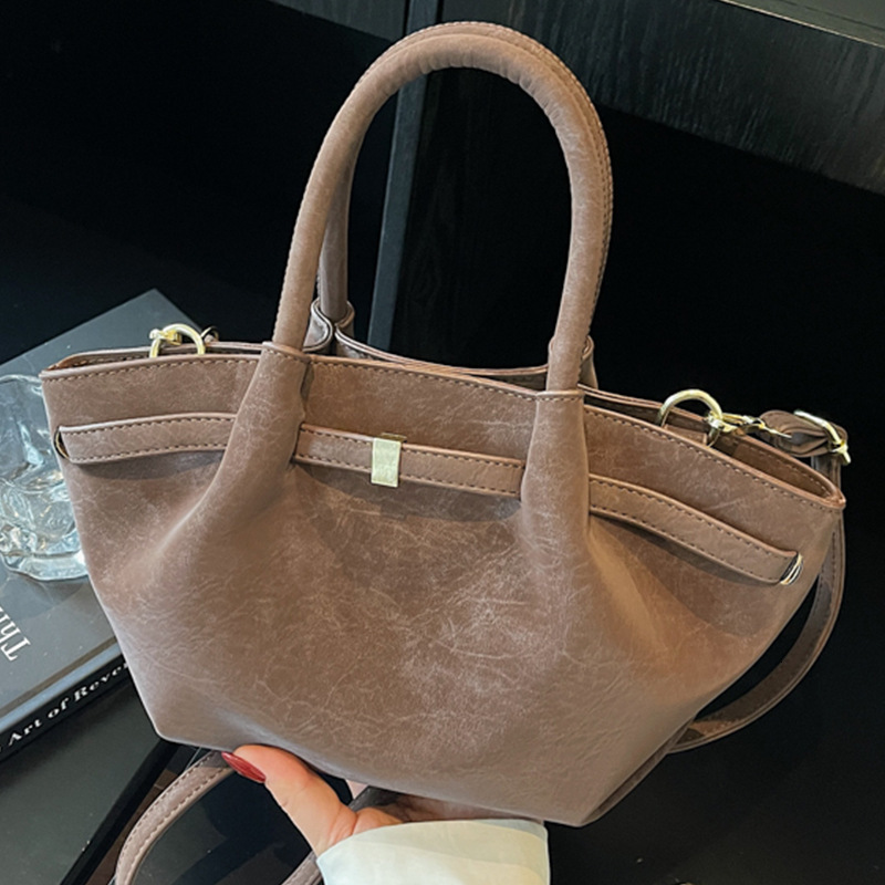 Luxury Brand Designer Bag Frosted Bag Women's New High-Grade Texture Bucket Bag Fashion Commuter Large Capacity Shoulder Crossbody Bag