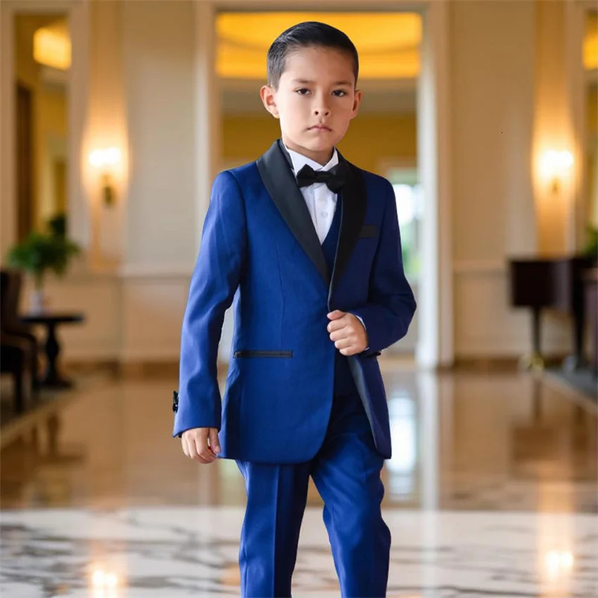 Formal Boy Suits for Wedding Dinner Royal Blue Little Children Groomsmen Kids Tuxedo for Party Evening Jacket Pants 316 Years 251017