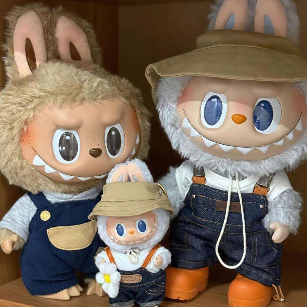38Cm Big Labubu Vans Jump For Joy Vinyl Plush Doll Series Cute Fall In Wild Chess Adventure King