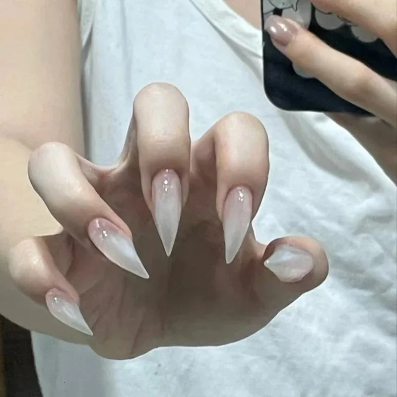 Handmade 10 PCS Dragon Shape Claw False Nails Thick Reusable Press On Nails Short Acrylic Fake Nail Supplies 251015