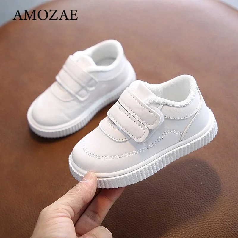 Baby Shoes Childrens Leather White Shoes For Girls Kids Sneakers Boys Sport Shoes Flexible Sole Trainers School Running Shoes 251017