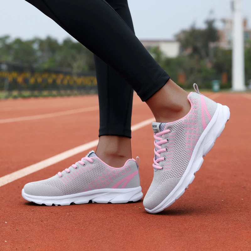 Womens Running Shoes Mesh Casual Sneakers Laceup Lightweight Female Walking Breathable Outdoor Sports Running Shoes Woman 251013