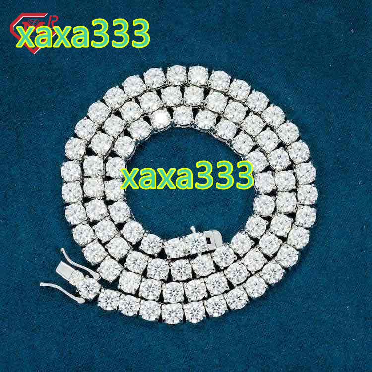 Hot Sale4MM Mens Tennis Chain VVS1 Custom Diamond Hiphop Fully Iced Out S925 Moissanite Tennis Chain
