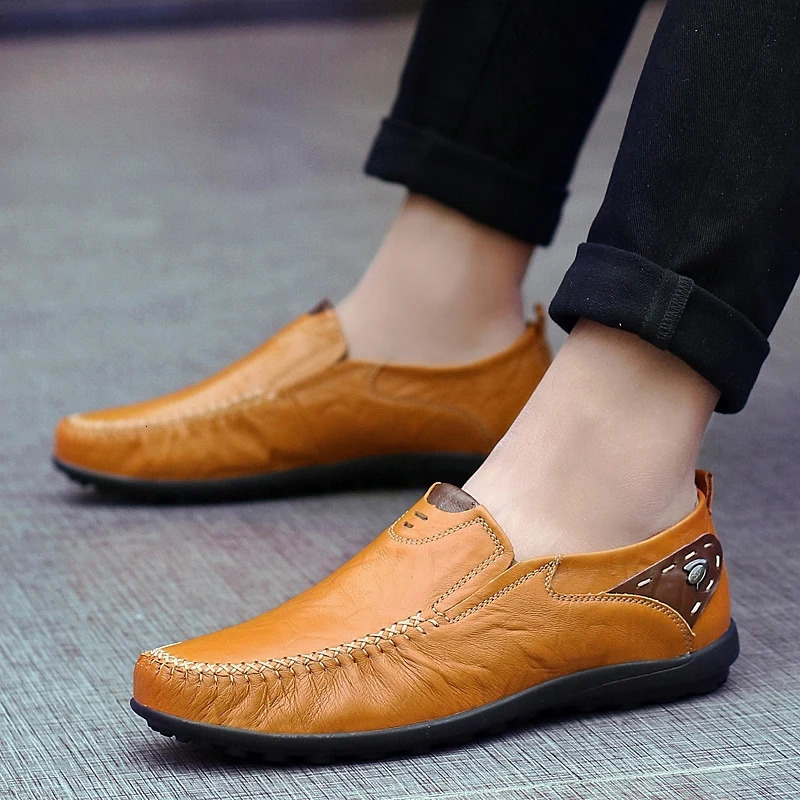 Leather Shoes Men Fashion Leather Genuine High Quality Comfortable Men Casual Driving Shoes Plus Size 3747 251013